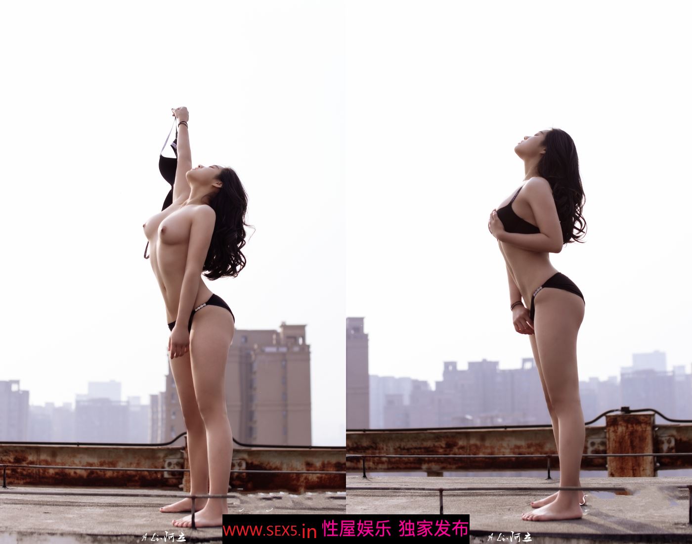 走情色唯美路线的推特摄影大咖【阿立】女体艺术私拍极品身材露脸女模天台全裸被大师潜规则